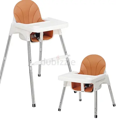 Compact Baby High Chair with Detachable Booster Seat - Beige