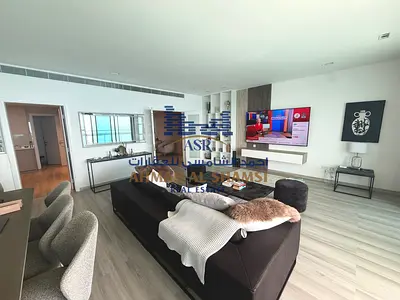 Fully furnished Fully Renovated 3BR + Maids Room || Direct Beach View || Chiller Free || Private Beach Access || All Amenities Free