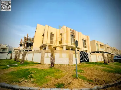 A villa with all electricity, water and air conditioning fees included, on the main street, ready to move in, in the most prestigious areas of Ajman.