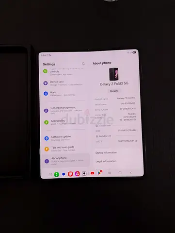 Samsung Galaxy Z Fold3 5G -12/512 TDRA Foldable Phone in Good Condition