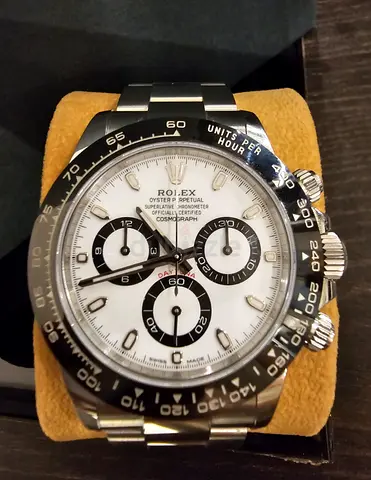 Rolex Cosmograph Daytona Stainless Steel Automatic Watch - White Dial