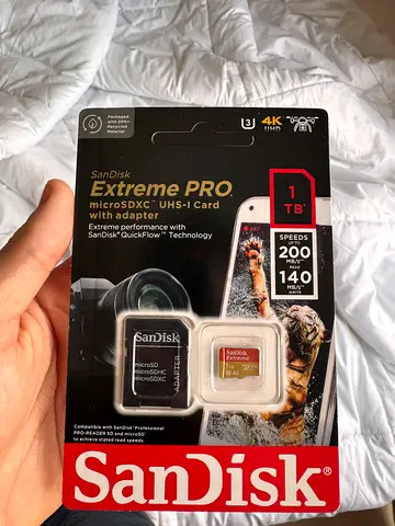 SanDisk extreme pro microSD 1Tb