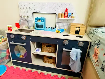 Wooden Play Kitchen Set without Accessories - Good Condition