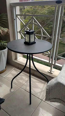 Black metal table