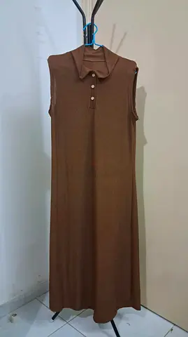 Brown Sleeveless Lightweight Maxi Dress - Medium (Bodycon)