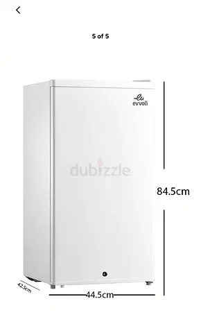 Compact Evvoli Mini Fridge 90 L - Single Door, 85cm High