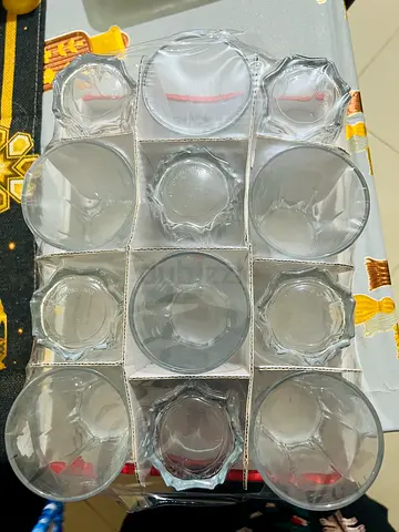 Set of 18 Clear Drinking Glasses - Good Condition