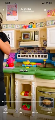 Kids Play Kitchen Set with Accessories - Good Condition