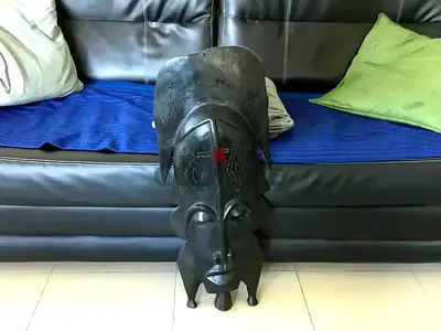 Vintage Wooden African Tribal Mask (70x30 cm)