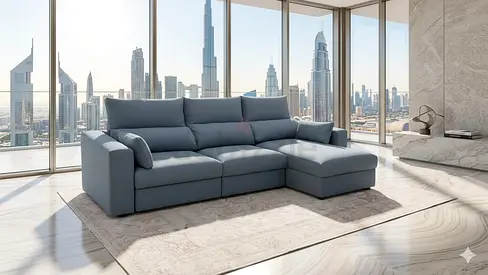 Ikea Eskilstuna I shape sofa bed with storage