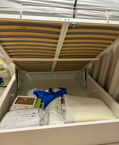 Ikea Hydraulic King size bed with mattress available in perfect condition