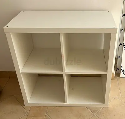 White 4-Cube Storage Shelf Unit - Good Condition
