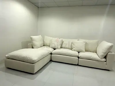 Marina Homes cloud feather 🪶 filled modular sofa with ottoman