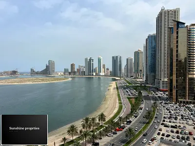 Elegant 1-Bedroom Apartment with Partial Sea View, Balcony, and Complimentary Gym, Pool, and Parking