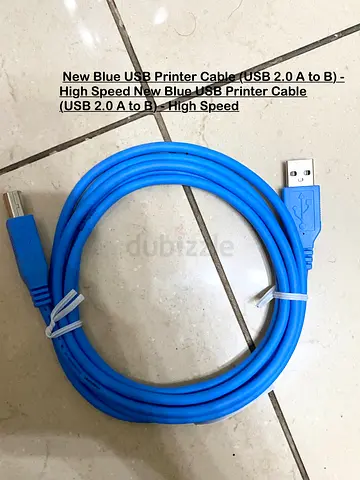Blue USB 2.0 A to B Printer Cable - 1.8m (High Speed)