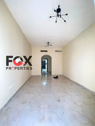 2 bedroom hall for rent in Al Hamidiya Ajman with balcony spacious layout near Ajman Court AED early 6 payments security cheque