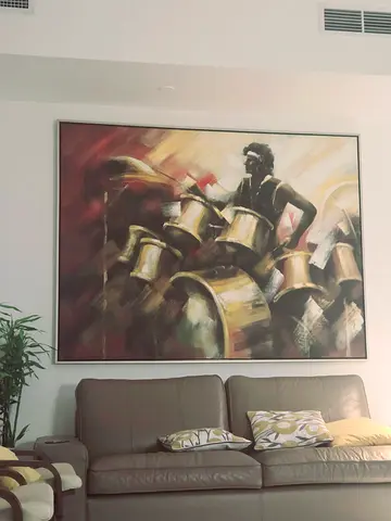 Huge, rare oil painting on canvas