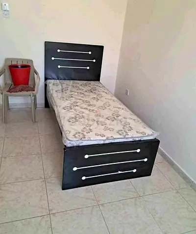 Single Wooden Bed with Mattress - Good Condition