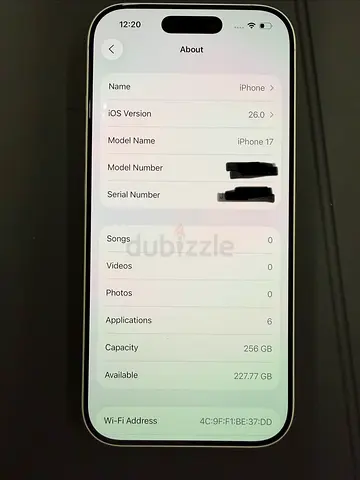 iPhone 17 Brand new .. 256 GB white color