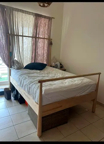 IKEA GJORA Bed Frame Bamboo Wood 140x200 Queen
