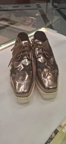 Metallic Silver Star Sneakers, Size Unknown - Gently Used