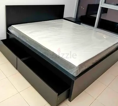 Ikea Malm bed with mattress queen size
