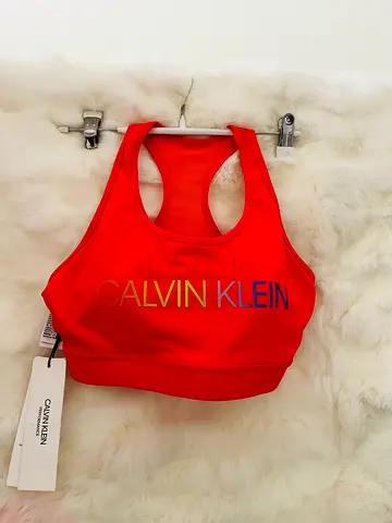 Calvin Klein Red Racerback Sports Bra - New with Tags
