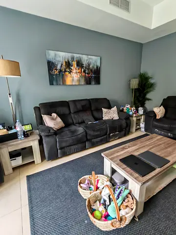 Ser of 3-Piece Dark Grey Reclining Sofa, 1 Recliner Sofa, and 2 seat Recliner Sofa