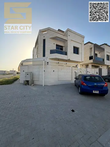 Villa for rent in Ajman, Princess Village, Al Yasmin area. Corner villa. Electricity paid by a UAE national.