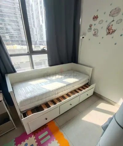 IKEA Hamness  day bed with 3 big storage drawers underneath and with 2 IKEA mattresses