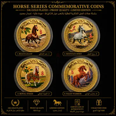 Horse Series Commemorative Coins – A Timeless Symbol of Power  Elegance