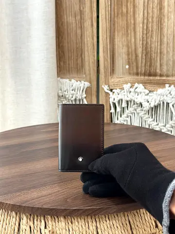 Montblanc Black Leather Bi-Fold Card Wallet