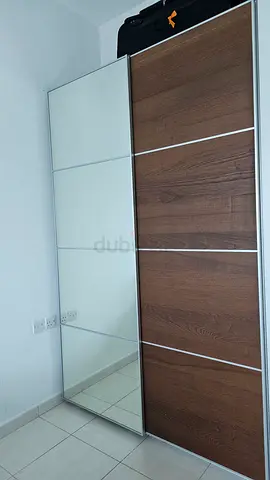 Sliding Wardrobe with Full-Length Mirrors — 2 Doors, Oak Finish
