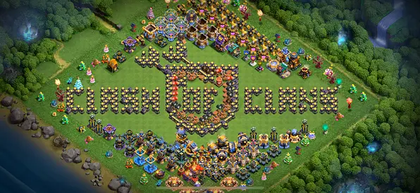 Max 18th clash of clans with old trees and cake