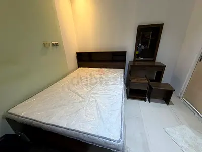 Bed and mattress with dressing table