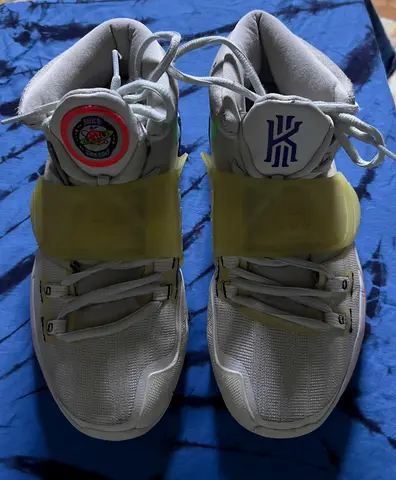 Used White Nike Kyrie Basketball Shoes - Size Unknown, Good Condition
