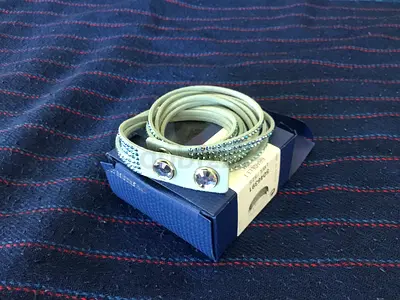 Swarovski Slake Light Blue Alcantara Bracelet