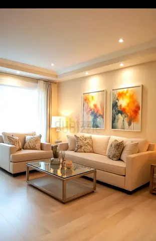 3-Seater Beige Sofa with Matching Armchair