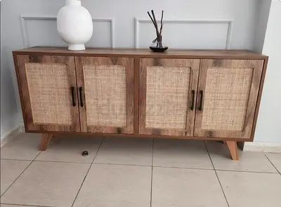 Rattan shoes cabinet