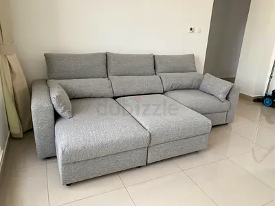 IKEA Esklstuna L Shape Sofa Bed Gray Good condition