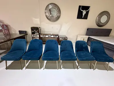 West Elm Blue Chairs