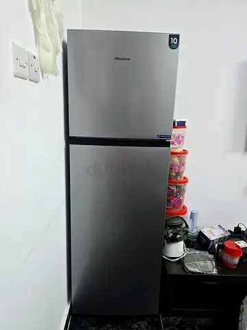 Hisense Silver Top-Freezer Refrigerator - 2-Door, Good Condition , just buy 2 months only