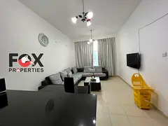 One bedroom and living room for annual rent, furnished, in Al Nuaimiya 3, City Towers, with 2 bathro