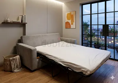 West elm two seater sofa bed with mattress