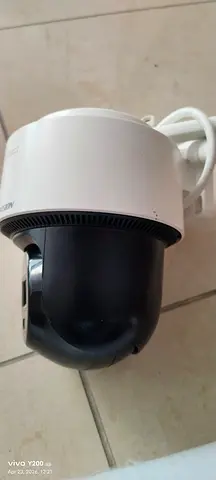 Used white PTZ dome security camera (wired) - good working condition solar camera