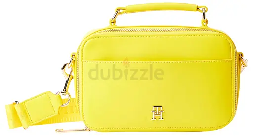 Tommy Hilfiger Women’s Iconic Camera Crossbody Bag Valley Yellow Brand New