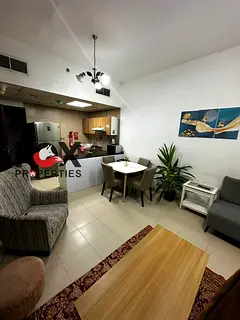 English Ad – 150 characters Furnished 1 Bedroom Hall for Annual Rent in City Tower, Al Nuaimiya 3 