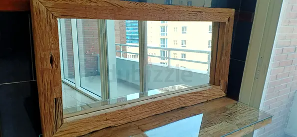 HEAVY RAILWAY WOOD MIRROR ONLY FOR SALE