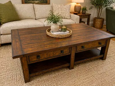 Pottery Barn Solid Wood Large Coffee Table