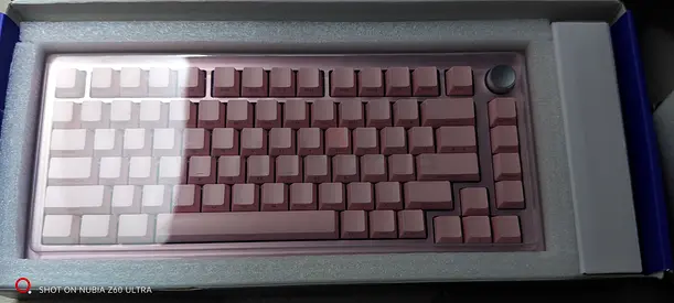 Eppomaker Mechanical Keyboard with Pink Keycaps (Like New)